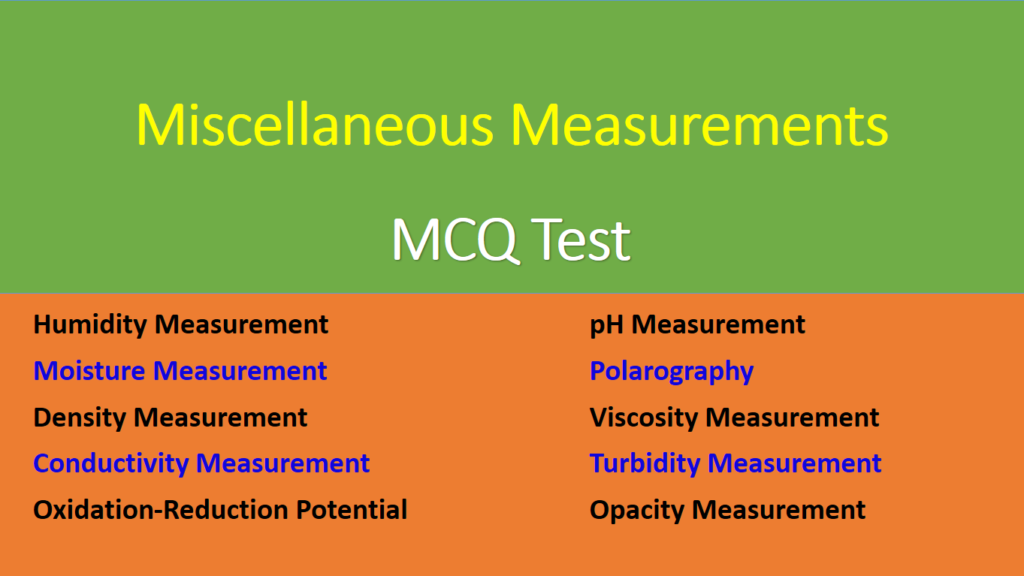 Miscellaneous Measurement 